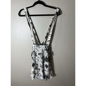 Midnight Hour Cottagecore Lace-Up Edgar Allen Poe Raven Suspender Skirt Small